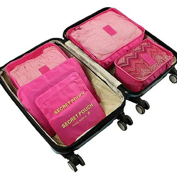 Waterproof 6Piece Set Luggage Organiser Suitcase Storage Bag Packing Travel Cube